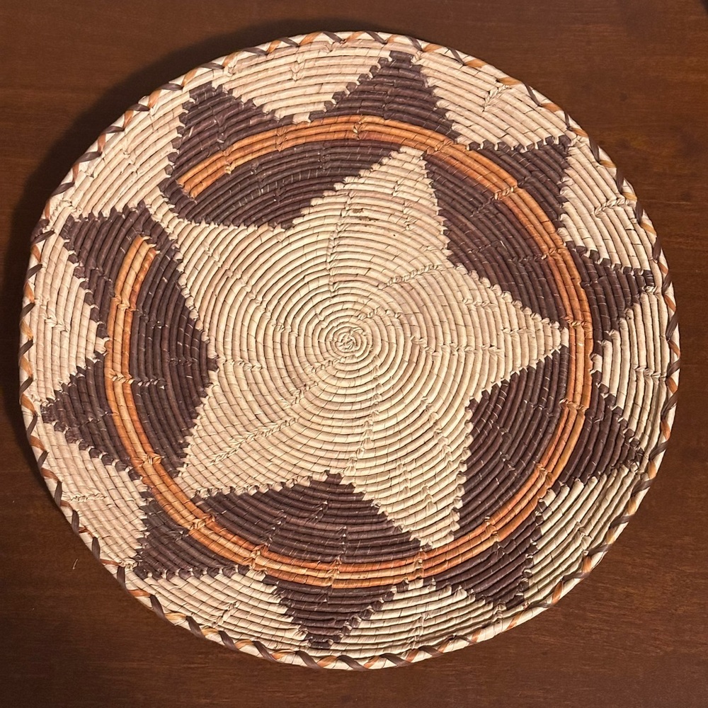 Native American Style Star Pattern Basket.